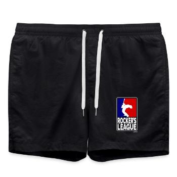Rockers League, white - Swim Trunks - black - Front - AI Model Male 185 light (185cm)