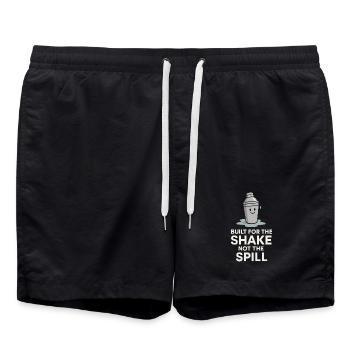 Shaker Stuck Mixologue débutant - Short de bain - noir - Devant - AI Model Male 185 light (185cm)