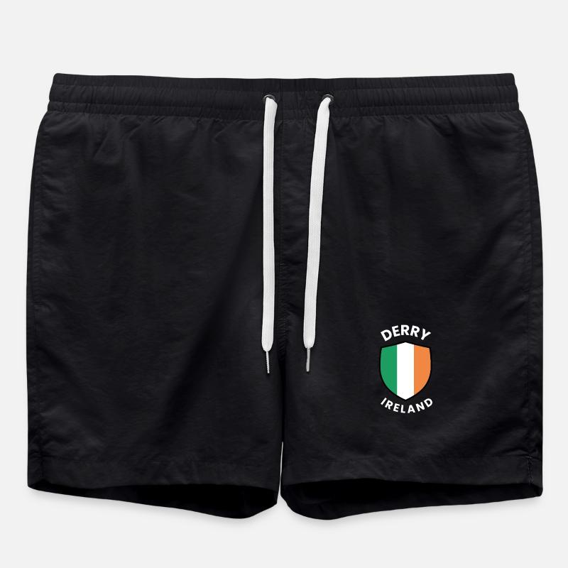Derry Ireland Shield Flag - Swim Trunks - black