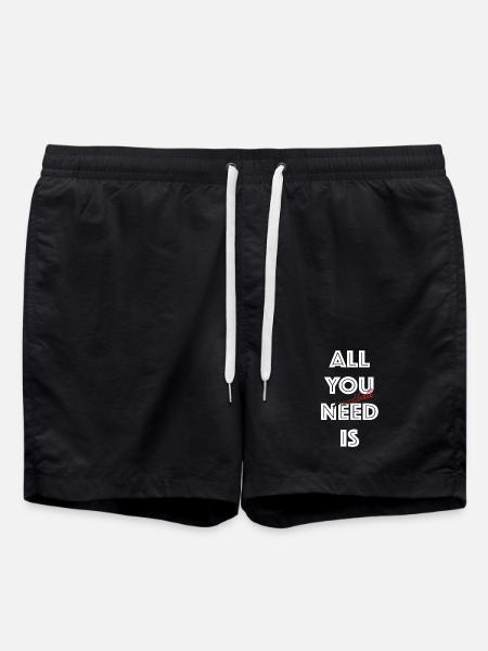 All You Need is Handball (White) - Swim Trunks - black