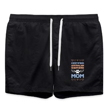 Certified Australian Shepherd Mama - Swim Trunks - black - Front - AI Model Male 185 light (185cm)