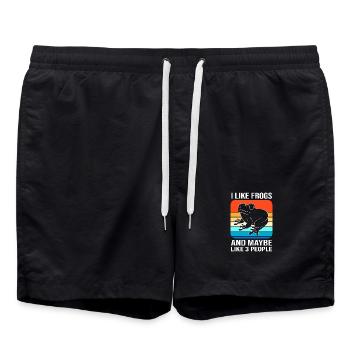 Grenouille arboricole - Short de bain - noir - Devant - AI Model Male 185 light (185cm)