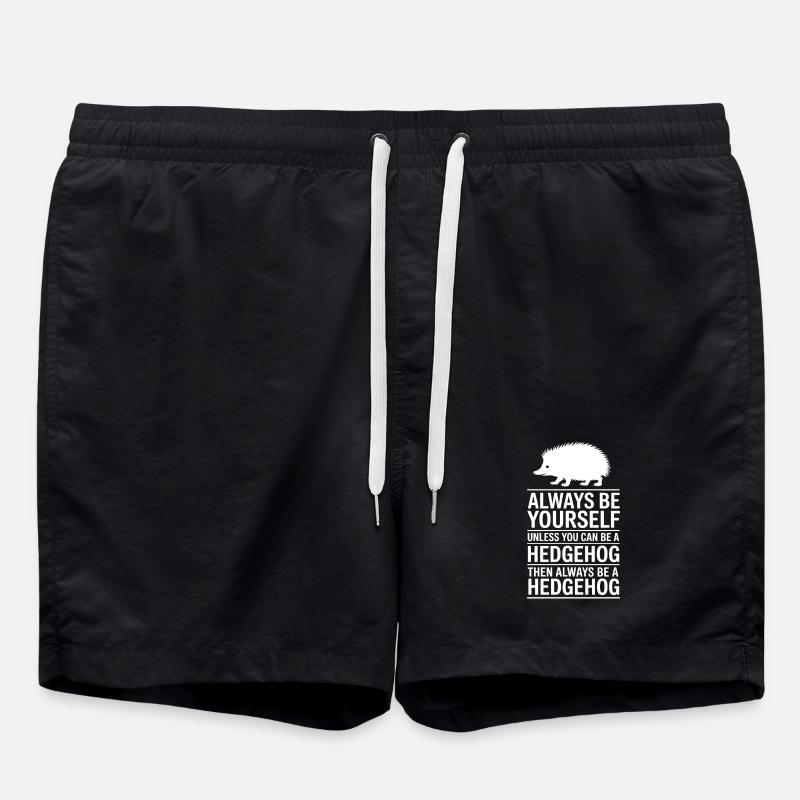 Igel Sprüche Lustiges Igel Geschenk - Badeshorts - Schwarz