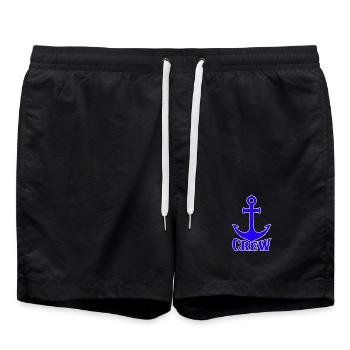 Blue Anker Crew Logo - Swim Trunks - black - Front - AI Model Male 185 light (185cm)