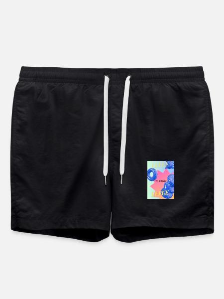 Live Your Day – Colorful Balloon Explosion - Swim Trunks - black
