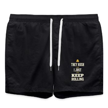 Truck Sim Truck Simulator Sim Trucker Long Haul - Swim Trunks - black - Front - AI Model Male 185 light (185cm)