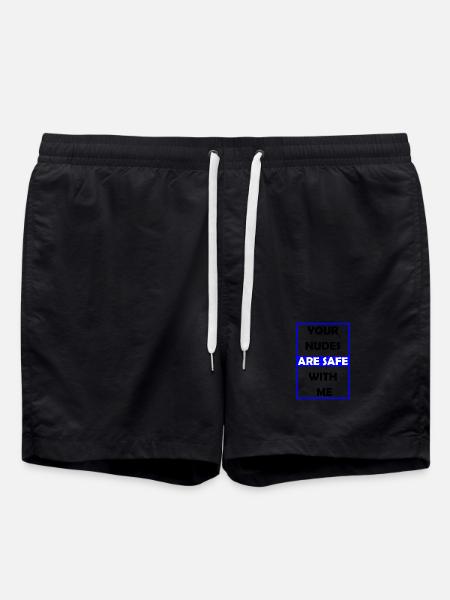 Your Nudes Are Safe With Me - Swim Trunks - black