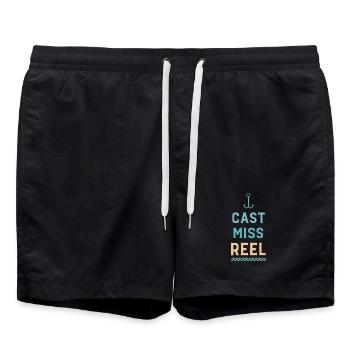 Anker und Wellen werfen Miss Reel - Badeshorts - Schwarz - Vorne - AI Model Male 185 light (185cm)