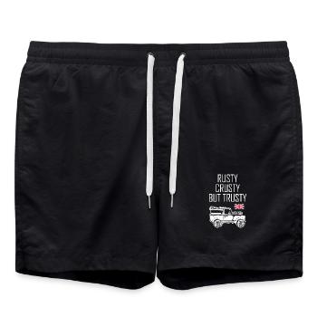 Rusty_Crusty_but_Trusty - Short de bain - noir - Devant - AI Model Male 185 light (185cm)