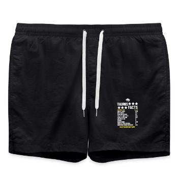 Zodiac sign Taurus - Swim Trunks - black - Front - AI Model Male 185 light (185cm)