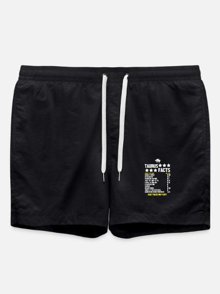 Zodiac sign Taurus - Swim Trunks - black