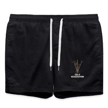 Full Stack Entwickler Coding Programmierer Full St - Badeshorts - Schwarz - Vorne - AI Model Male 185 light (185cm)
