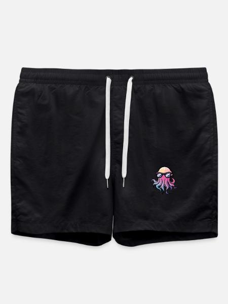 Jellyfish Cool Animal - Swim Trunks - black