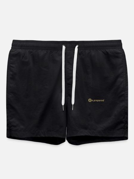 Bitcoin Sprüche Sei vorbereitet - Badeshorts - Schwarz