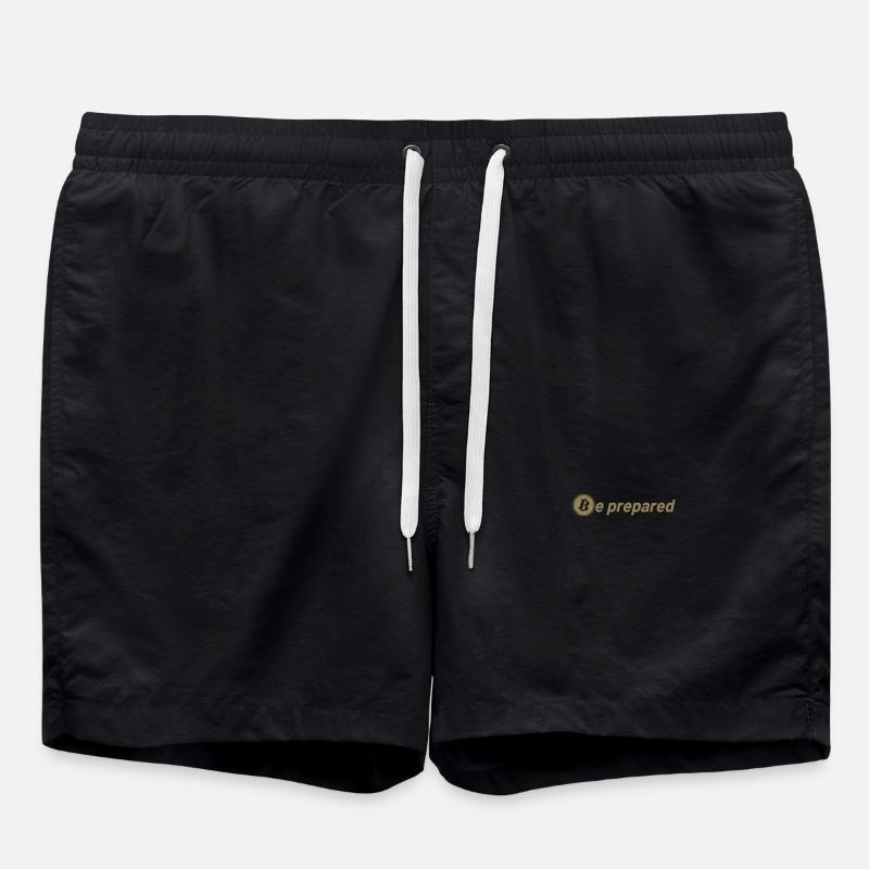 Bitcoin Sayings Be Prepared - Swim Trunks - black