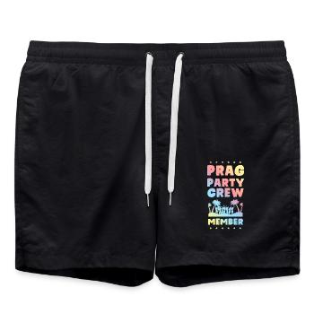 Équipe de fête de Prague - Short de bain - noir - Devant - AI Model Male 185 light (185cm)