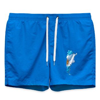 Argentina flag in Argentina map - Swim Trunks - cobalt blue - Front