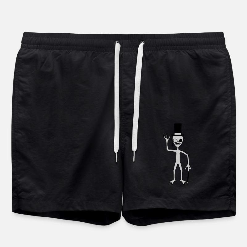 Sir Alien waves friendly - Swim Trunks - black