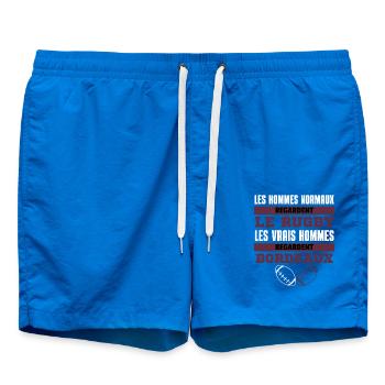 Vrais Hommes Regardent Bordeaux - Short de bain - cobalt blue - Devant
