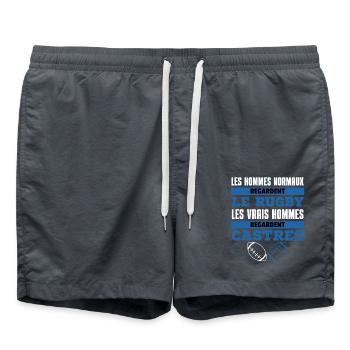 Les Vrais Hommes Regardent Castres - Short de bain - charbon - Devant - AI Model Male 185 light (185cm)