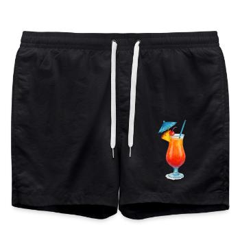 cocktail - Badeshorts - Schwarz - Vorne - AI Model Male 185 light (185cm)