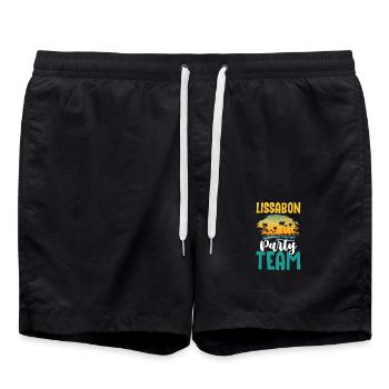 Lisbon Party Team - Swim Trunks - black - Front - AI Model Male 185 light (185cm)