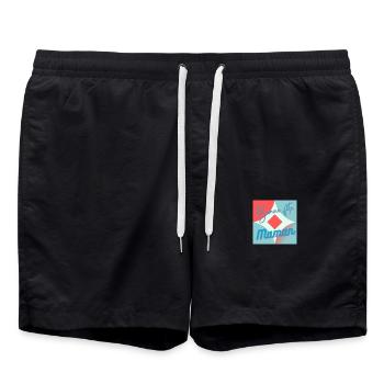 BONNE FÊTE MAMAN. MAMAN. FÊTE DES MÈRES. JE T'AIME - Short de bain - noir - Devant - AI Model Male 185 light (185cm)