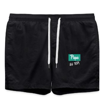 PAPA - Short de bain - noir - Devant - AI Model Male 185 light (185cm)