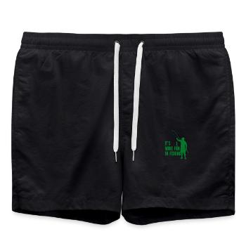 Pêcheur à la ligne Hameçon Canne à pêche Pêcheur sportif - Short de bain - noir - Devant - AI Model Male 185 light (185cm)