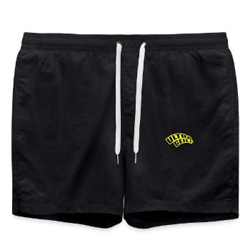 Ultra Geil Party Spruch Lustig - Badeshorts - Schwarz - Vorne - AI Model Male 185 light (185cm)