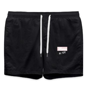 FÊTE DES MÈRES. BONNE FÊTE MAMAN - Short de bain - noir - Devant - AI Model Male 185 light (185cm)