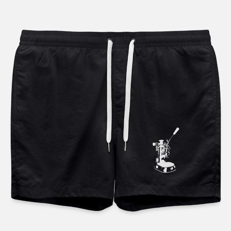 Machine solo - Blanc - Short de bain - noir