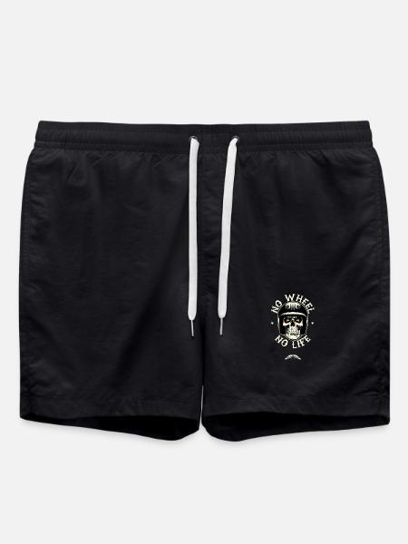 No wheel No life - Swim Trunks - black