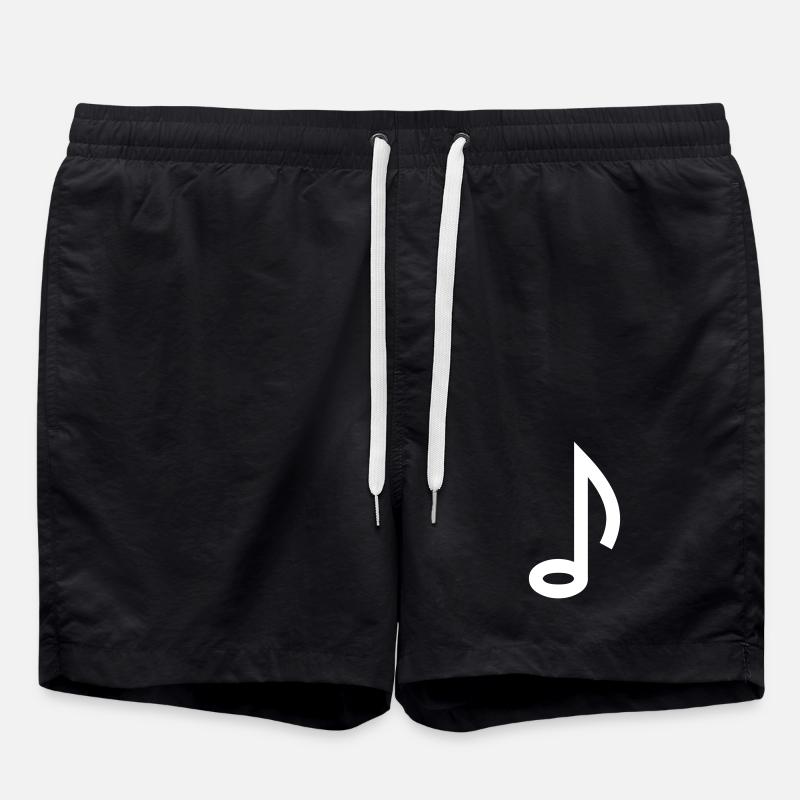 Note Icon - Swim Trunks - black
