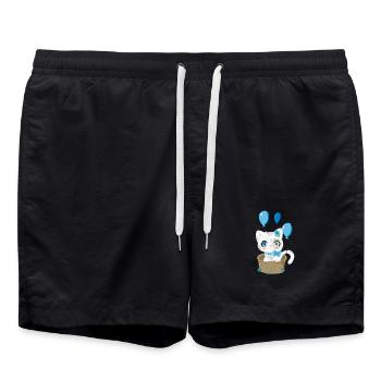 Baby Kitty, Das süße Kätzchen - Badeshorts - Schwarz - Vorne - AI Model Male 185 light (185cm)