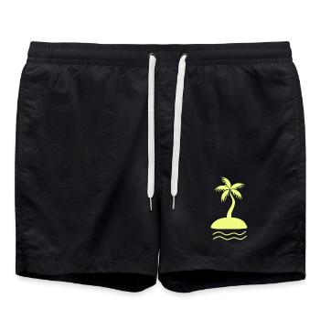 Holiday T-shirt with Pame to design yourself - Swim Trunks - black - Front - AI Model Male 185 light (185cm)