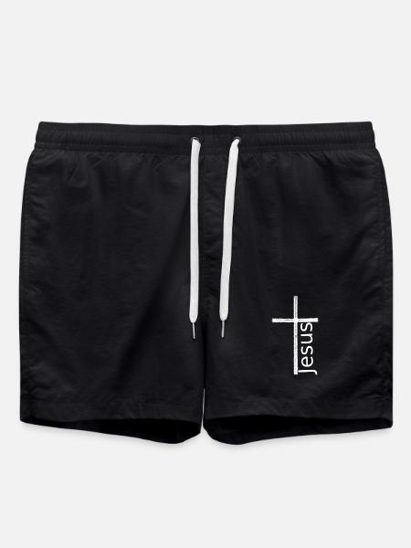 Croise Jésus blanc - Short de bain - noir