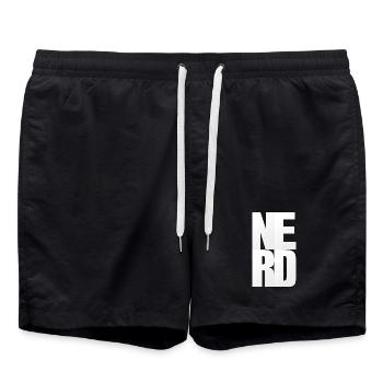 NERDY pour toujours - NERD - Short de bain - noir - Devant - AI Model Male 185 light (185cm)