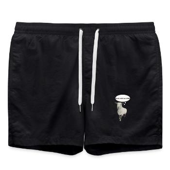 Guck nicht so blök Schaf Cartoon - Badeshorts - Schwarz - Vorne - AI Model Male 185 light (185cm)