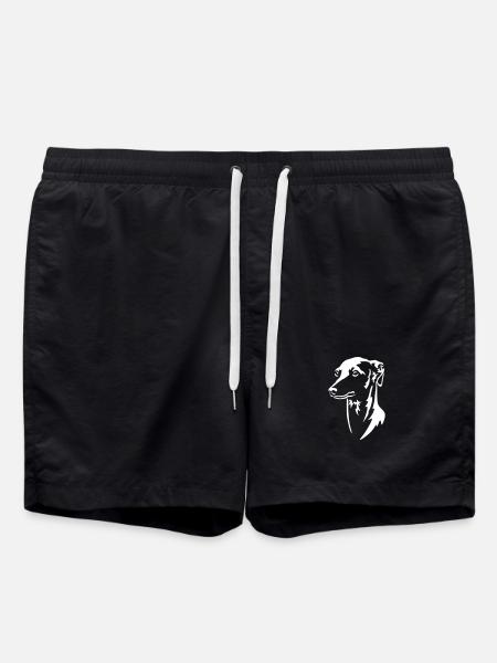 Italienisches Windspiel Kopf "Black Edition" - Badeshorts - Schwarz