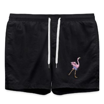 Danse ballerine de ballerine flamant rose - Short de bain - noir - Devant - AI Model Male 185 light (185cm)