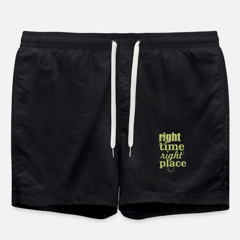 right time right place - Swim Trunks - black