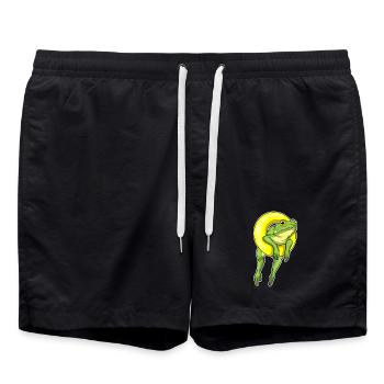 Été de nage dans la nage des grenouilles - Short de bain - noir - Devant - AI Model Male 185 light (185cm)