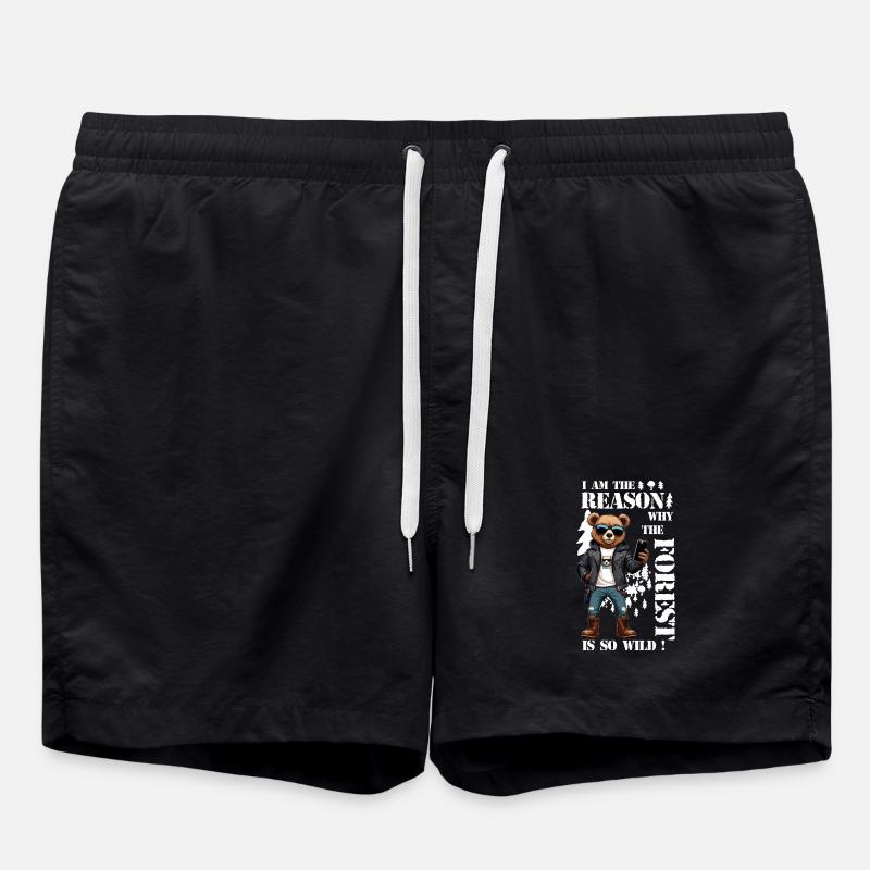 Ours brun cool - Short de bain - noir