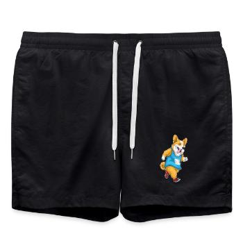 Corgi Jogger Jogging Sport - Short de bain - noir - Devant - AI Model Male 185 light (185cm)