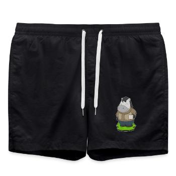 Tasse de café de cheval - Short de bain - noir - Devant - AI Model Male 185 light (185cm)