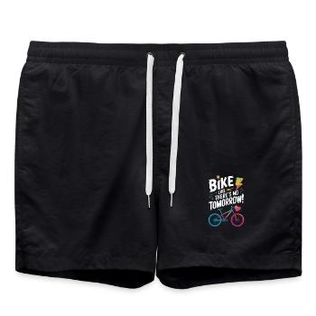 Conception de citation de motivation de vélo - Short de bain - noir - Devant - AI Model Male 185 light (185cm)