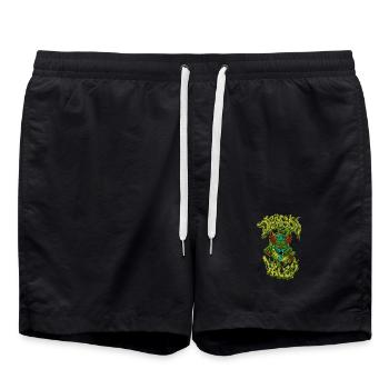 Dragon Tales – Mythisches östliches Drachen-Kunstwerk - Badeshorts - Schwarz - Vorne - AI Model Male 185 light (185cm)