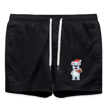 Football américain Koala Christmas - Short de bain - noir - Devant - AI Model Male 185 light (185cm)