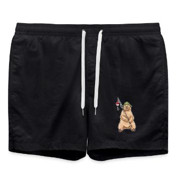 Bear Angler Fishing Rod Fishing Rod - Swim Trunks - black - Front - AI Model Male 185 light (185cm)